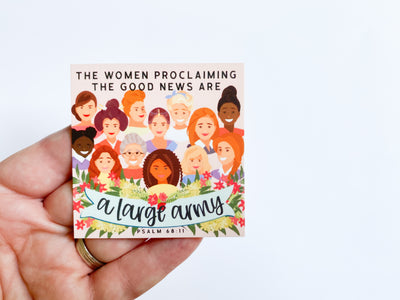 The Women Proclaiming the Good News are A Large Army Bite Size Cards - GINGERS