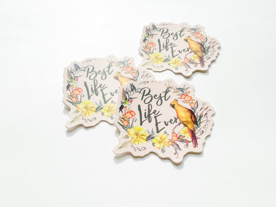 Best Life Ever Stickers - Yellow Cardinal - GINGERS