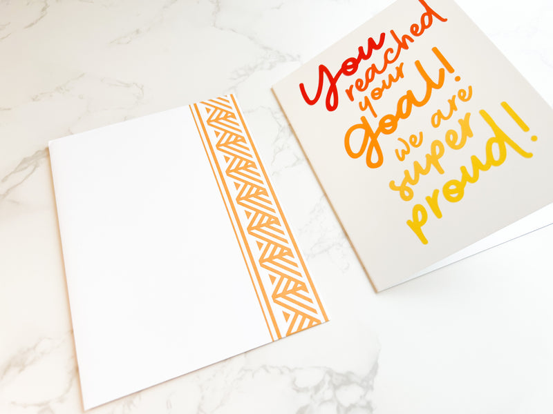 You Reached Your Goal 4 x 6 Greeting Card - GINGERS