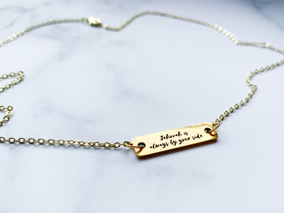 Jehovah is Always By Your Side Gold or Stainless Steel Necklace - GINGERS