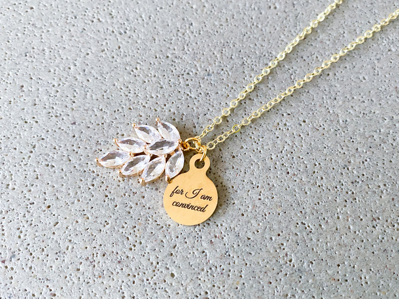 For I Am Convinced Rhinestone Gold Necklace - GINGERS