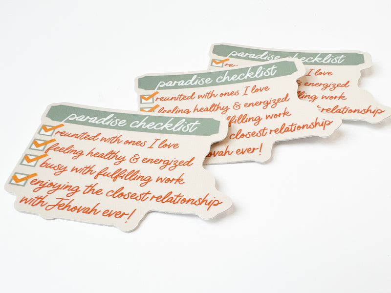 Paradise Checklist Stickers - GINGERS
