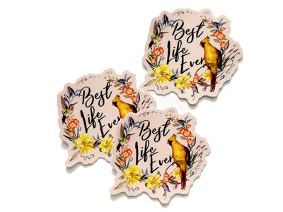 Best Life Ever Stickers - Yellow Cardinal - GINGERS