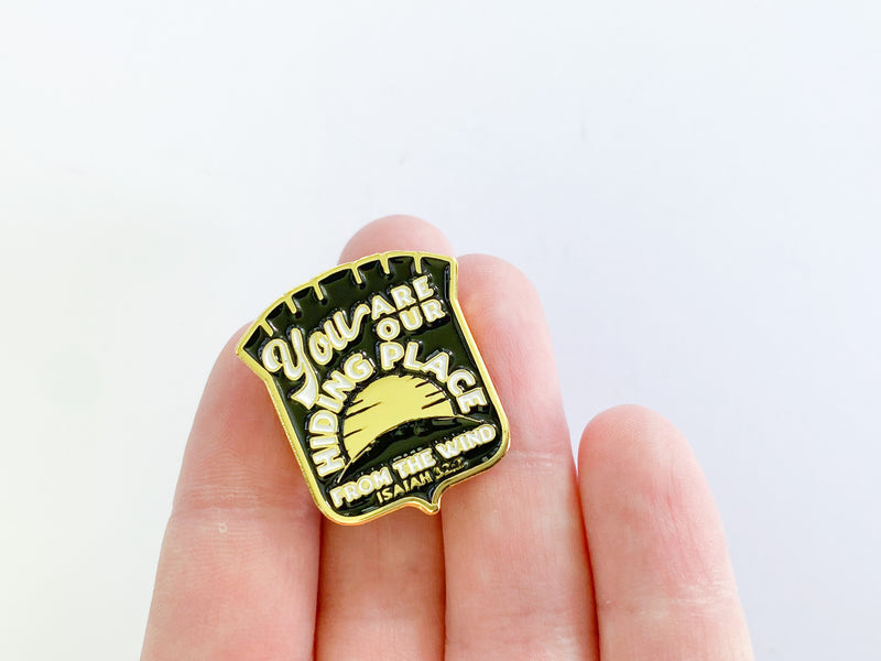 You are our Hiding Place from the Wind - Elder Enamel Pins - GINGERS