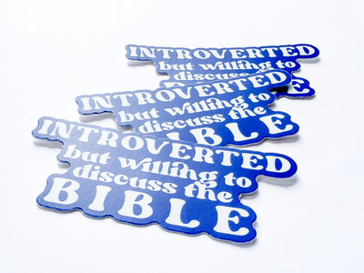 Introverted but Willing to Discus the Bible Stickers - GINGERS