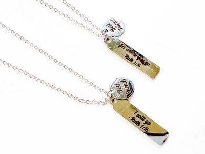 Best Friends - Ruth and Naomi Stainless Steel Necklace - GINGERS