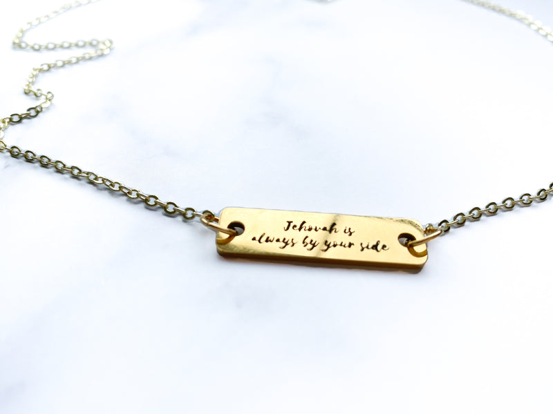 Jehovah is Always By Your Side Gold or Stainless Steel Necklace - GINGERS