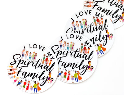 I love my spiritual family Circle Stickers - GINGERS