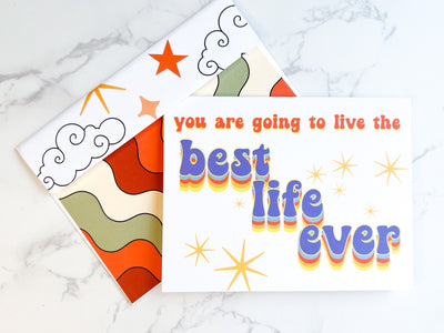 Best Life Ever Baptism 4 x 6 Greeting Card - GINGERS