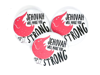 Jehovah Will Make You Strong Kids Pins - GINGERS