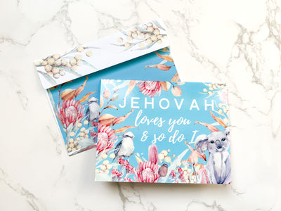 Jehovah Loves You 4 x 6 Greeting Card - GINGERS