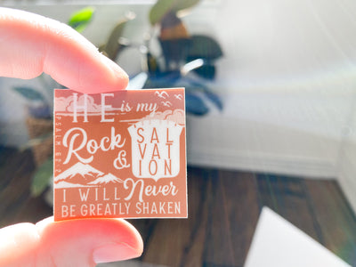 He is My Rock and Salvation Stickers - GINGERS