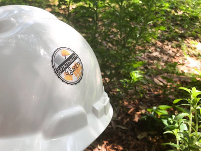 LDC DRC Volunteer Hard Hat Sticker - Spirituality and Safety - GINGERS