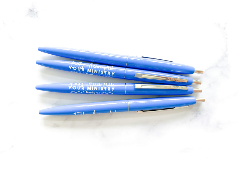 Fully Accomplish Your Ministry Blue Pens - GINGERS