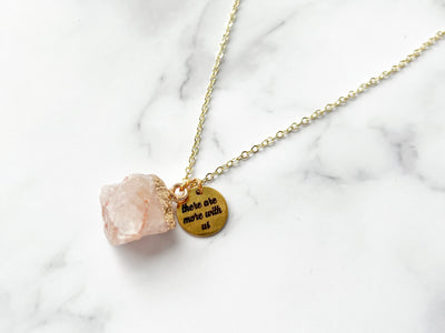 There Are More With Us Crystal Gold Necklace - GINGERS