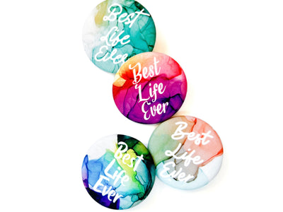 Watercolor Best Life Ever Pins - GINGERS