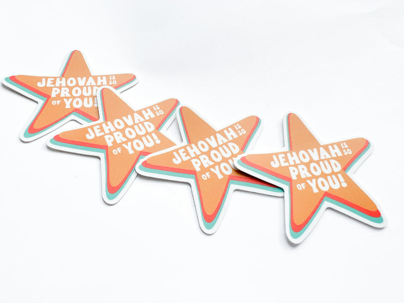 Gold Star - Jehovah is so Proud of You Stickers - GINGERS