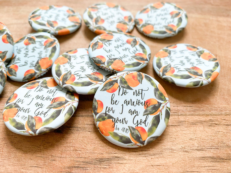 Floral Do Not Be Anxious For I Am Your God Pins - GINGERS