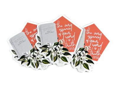 The Very Essence Of Your Word is Truth Floral Magnets - GINGERS