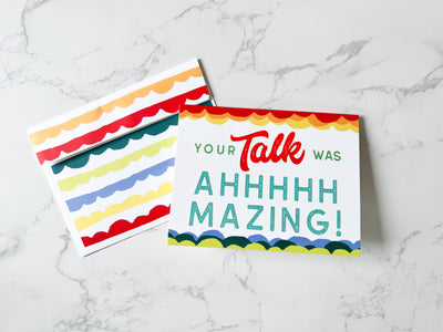 Your Talk Was Amazing 4 x 6 Greeting Card - GINGERS